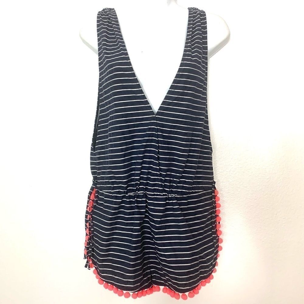 Emporio Armani EA7 Blue White Stripe Jumpsuit Romper